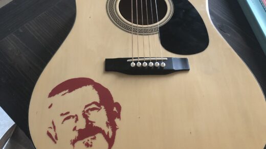 Guitar with David's face