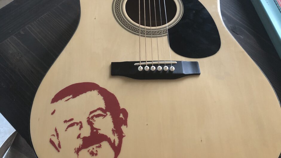 Guitar with David's face